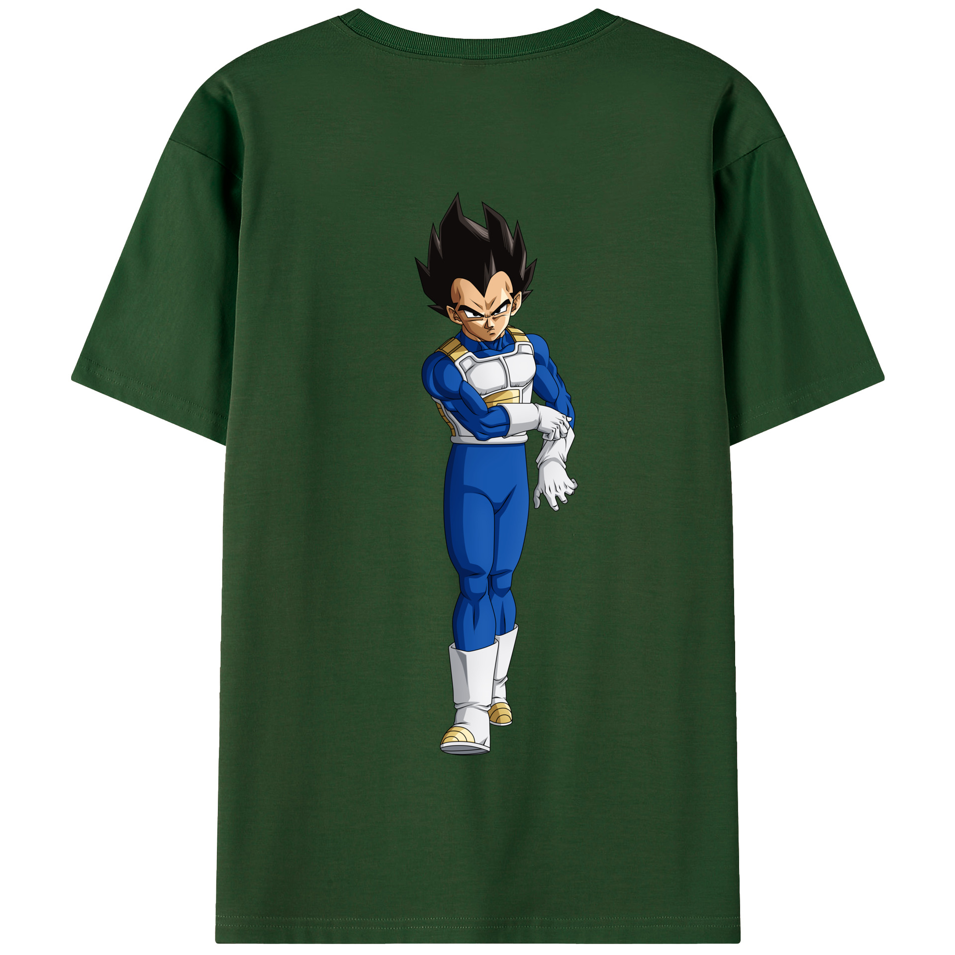 （画像用） ドラゴンボール ベジータ四世（Bejīta Yonsei）DRAGON BALL Vegeta IV 綿100％半袖Tシャツ（背面プリント）